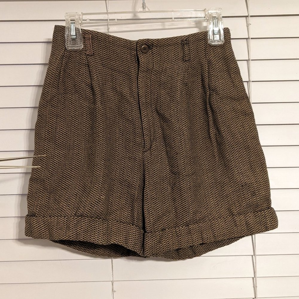 Haley High Waisted Brown Woven Shorts Size 6